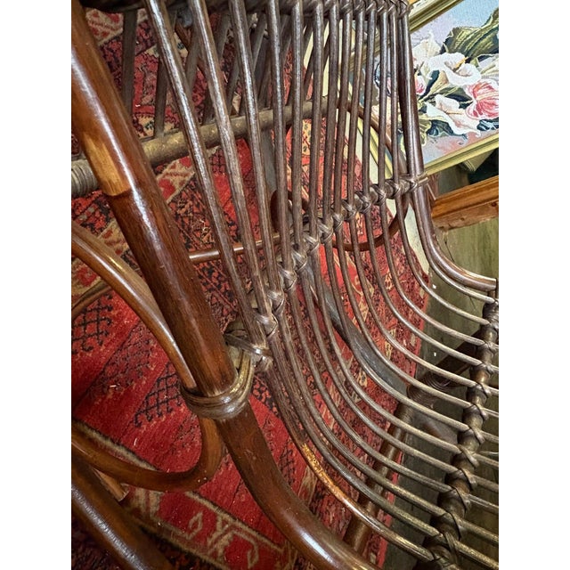 Rattan Rocking Chair by Rohé Noordwolde, 1960s For Sale - Image 9 of 10