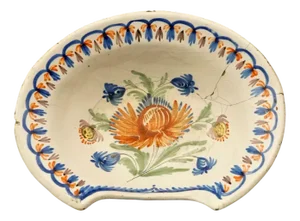 Antique Ceramic Barber Bowl Plate, 1600s
