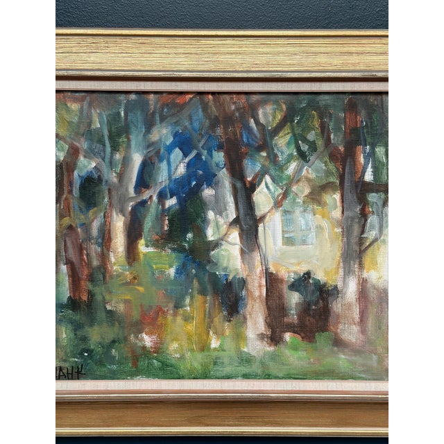 Pia Hesselmark‑Campbell, Neighbor's House, 1960s, Oil on Canvas, Framed For Sale - Image 14 of 18