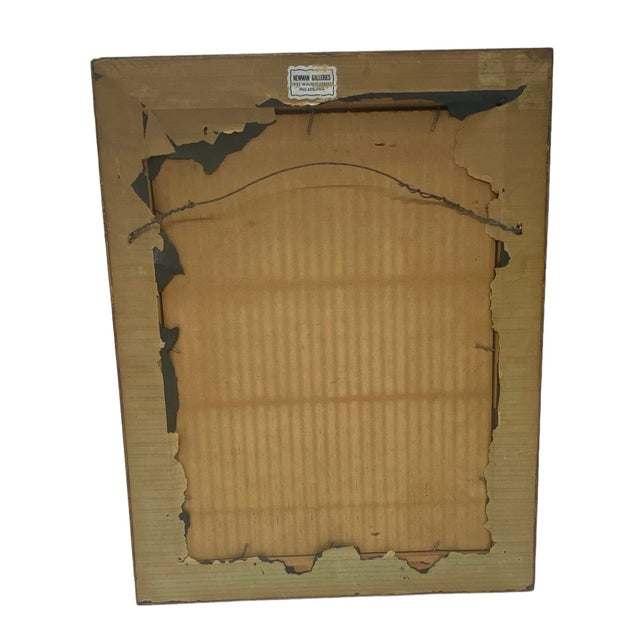 Mid 20th Century Gold Wood Framed Oil on Board “Rustic Landscape” by Artist T. H. Hayward For Sale - Image 10 of 12