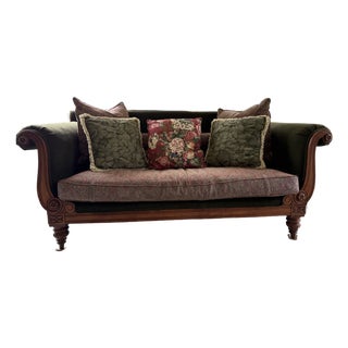 Late 20th Century Ralph Lauren American Victorian Velvet Sofa For Sale