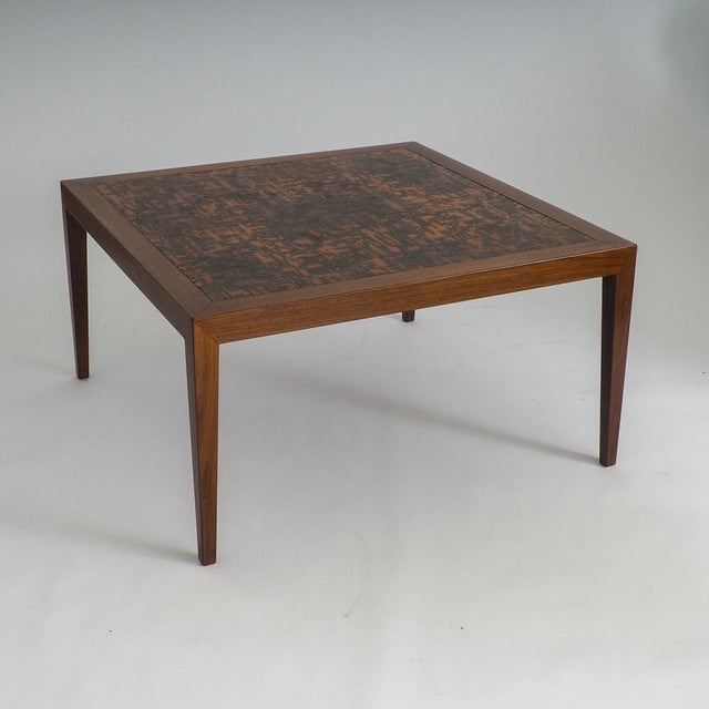 Mid-Century Modern Teak and Copper Coffee Table by Severin Hansen for Haslev Møbelsnedkeri, 1960s For Sale - Image 14 of 14