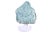 Natural Fuschite five inch crystal stone specimen with deep teal, aqua, turquoise and silver displayed on an acrylic and...
