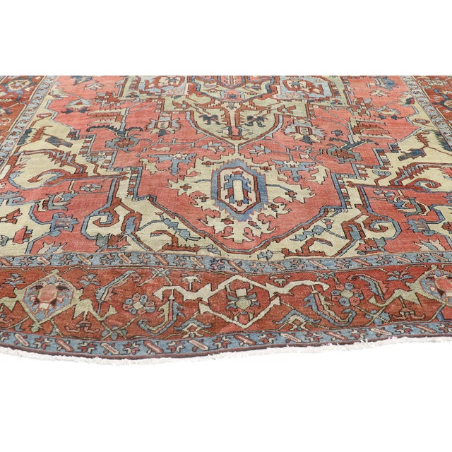 Late 19th Century Persian Serapi Rug, 08'08 X 12'03 For Sale - Image 4 of 11