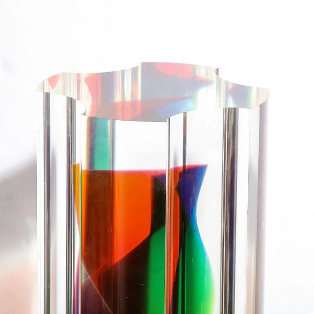 Modernist Sculpture 'Dodecagonal Helicoid' in Caste Acrylic by Norman Mercer For Sale - Image 12 of 12