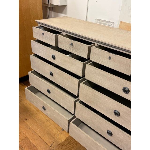 Restoration Hardware Maison 12 Drawer Dresser, Light Oak For Sale In San Francisco - Image 6 of 12