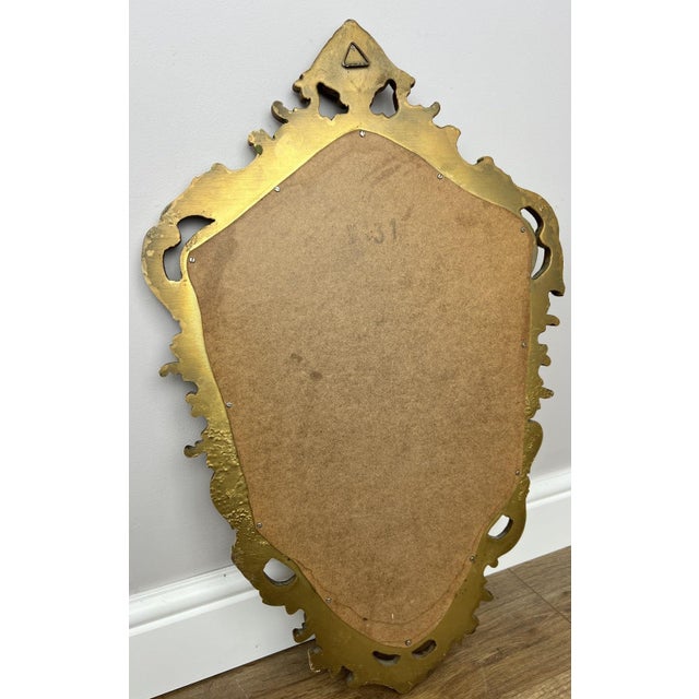 Vintage French Shabby Chic Ornate Wall Mirror For Sale - Image 10 of 11