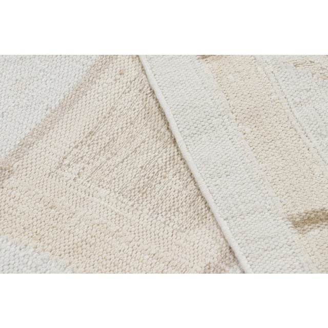 Textile Rug & Kilim’s Scandinavian Style Rug in Cream White Beige With Geometric Pattern For Sale - Image 7 of 7