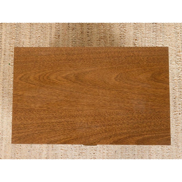 Wood Pair of Vintage Mid-Century Modern Walnut Two-Drawer Formica Top Nightstands For Sale - Image 7 of 7