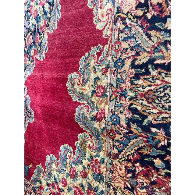 Antique Persian Laver Kerman Rug, 4' X 7'2" For Sale - Image 10 of 11