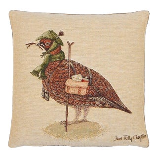Henry Grouse the Stalker Cushion With Feather Filler - 33x33cm (13"x13") For Sale