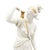 Giuseppe Cappé, Diana the Huntress in White and Gold Porcelain, 1962. The main female figure is depicted as the goddess of...