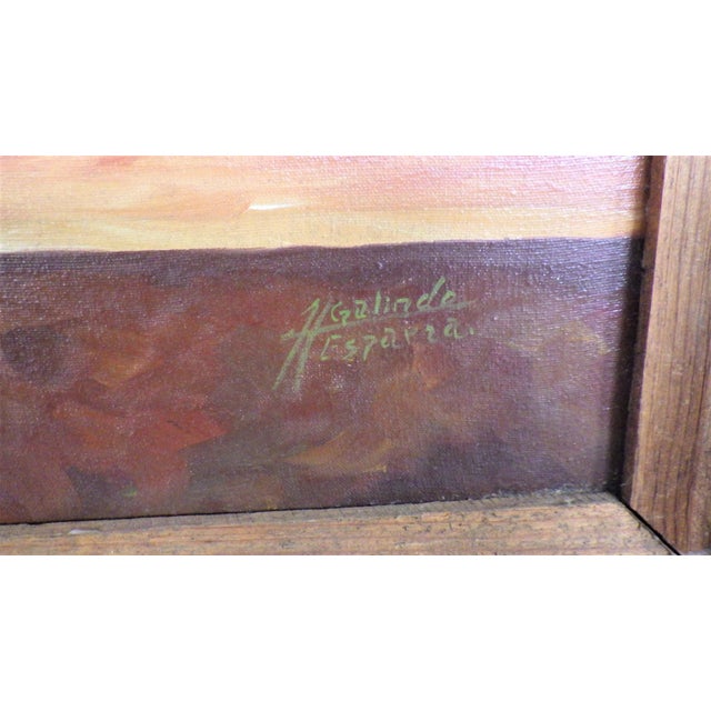 Realism 1930s Sunflowers Oil on Canvas Painting For Sale - Image 3 of 13