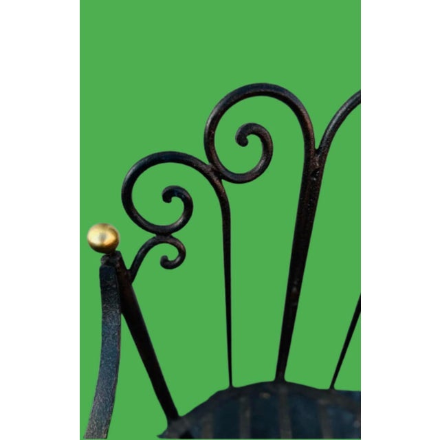 Sienna Late 20th Century Mario Papperzini Style Iron Bronze Dining Chairs- Set of 4 For Sale - Image 8 of 11