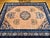 Early 20th Century Art Deco Chinese Rug, Handwoven Wool Pile, Apricot & Navy, Lotus Motif, 8' x 11' For Sale In Chicago - Image 6 of 18
