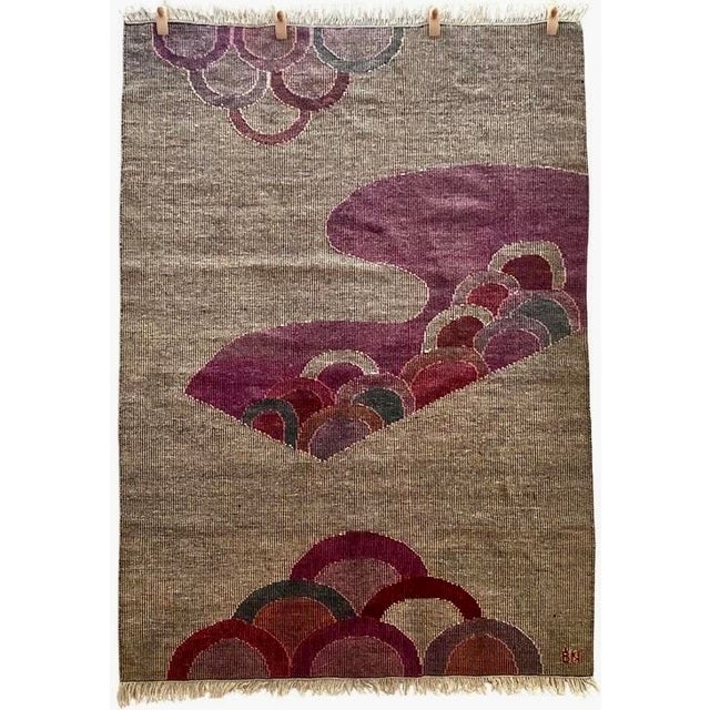 Contemporary Handwoven + Signed Abstract Tapestry For Sale - Image 3 of 17