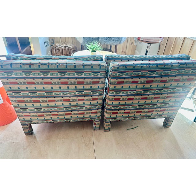 Mid-Century Modern Pair of Milo Baughman Parsons Chairs 1970s For Sale - Image 3 of 13