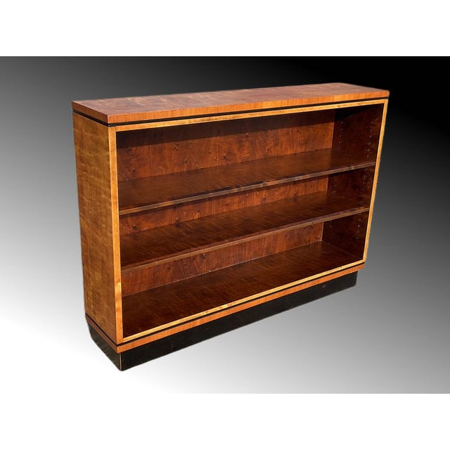Art Deco Mahogany Open Faced Bookcase from Linköpings Möbelindustri AB, 1950s For Sale - Image 14 of 18
