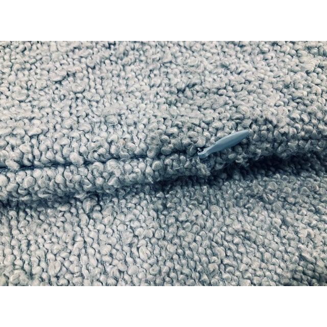 Pair of Blue‑Gray Bouclé 20” Pillow Covers, 20” X 20”, Hidden Zippers - Great for Grandmillennial, Coastal, Modern & Cottage Core - See Pics! For Sale - Image 9 of 9