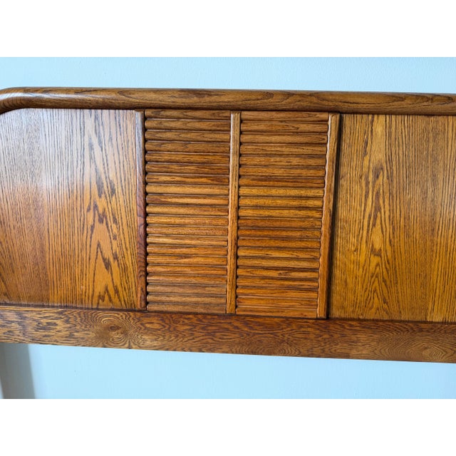 1970s Mid-Century Modern Queen Size Wood Headboard For Sale - Image 9 of 12