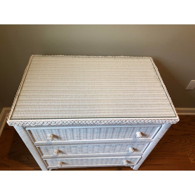 Henry Link White Wicker Dresser With Shelves Chairish