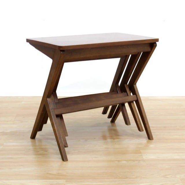 Wood 1960s Mid Century Walnut Nesting Tables by Bengt Ruda - Set of 3 For Sale - Image 7 of 10