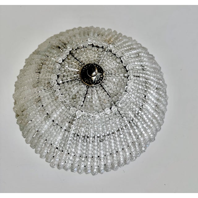Italian Beaded Glass Dome Basket Flush Mount For Sale In Palm Springs - Image 6 of 13