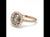 Metal Bochic “Vintage” Fancy Chocolate, Greenish Diamond 18K Rose Gold Halo Ring For Sale - Image 7 of 13