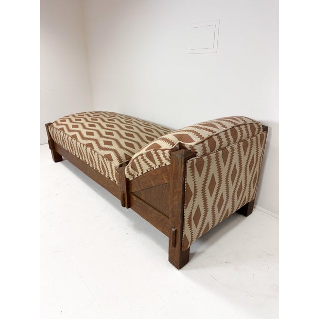 Stickley Antique Arts & Crafts Mission Oak Chaise Lounge Daybed For Sale - Image 4 of 10