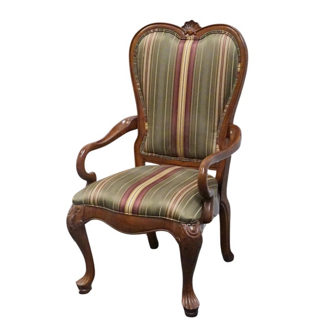 THOMASVILLE FURNITURE Kent Park Collection Solid Mahogany Traditional Style Dining Arm Chair 38921 44" High 24" Wide 27"...