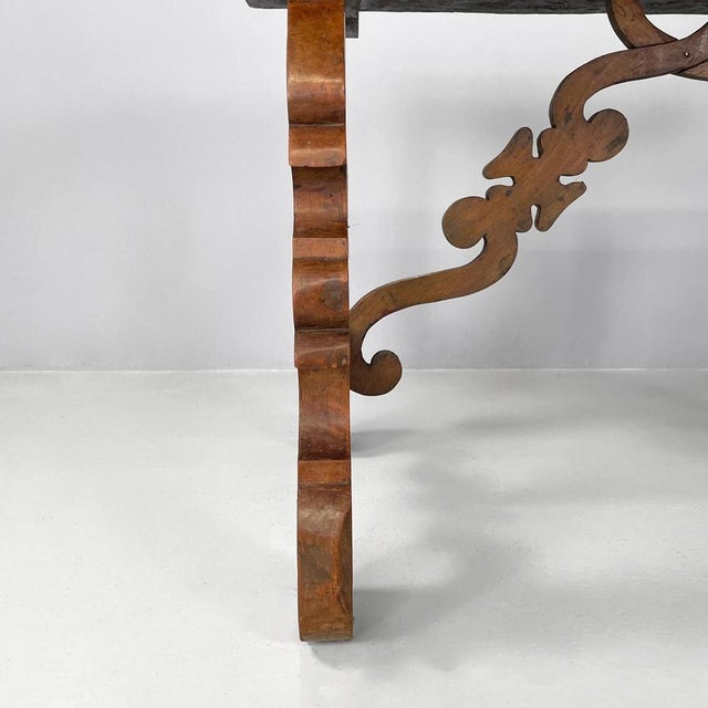 Italian Wooden Fratino Table with Decorated Legs, 1700s For Sale - Image 13 of 18