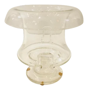 Steuben Roll Top Art Glass Vase With Handles