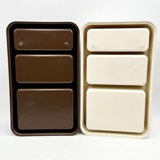 Plastra Modular Wall Shelves attributed to Jean-Lin Viaud for Prisunic, France 1970s, Set of 2 For Sale - Image 13 of 18