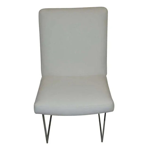 Mid-Century Modern 8 Milo Baughman Leather & Chrome Thin Series High Back Chair For Sale - Image 3 of 8