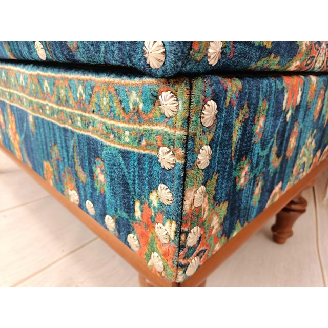 Oriental Rug Upholstered Chest Storage Bench Chairish