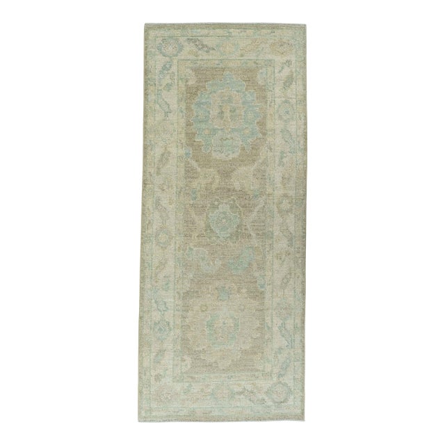 Turkish Oushak Rug 2'2" x 5'2" #19419 For Sale