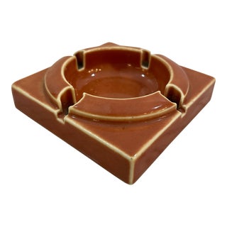 1940s Thick Ceramic Ashtray For Sale