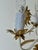 Hollywood Regency Cream and Gilt 3-Arm Chandelier with Floral Details, 1970 For Sale - Image 9 of 15