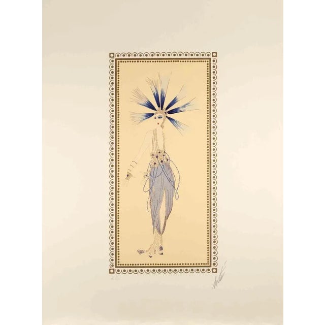 Erté, The Temptress, 1970s, Lithograph For Sale - Image 4 of 4