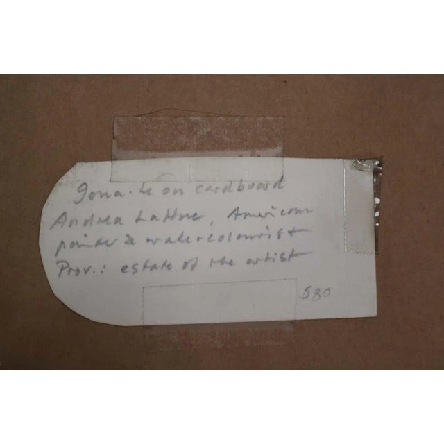 Little Black and Purple Impressionist Style Watercolor by Andrea LaHue For Sale In Los Angeles - Image 6 of 7