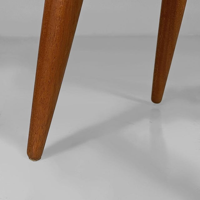 Mid-Century Modern Round Coffe Table in Wood, Italy, 1950s For Sale - Image 10 of 11