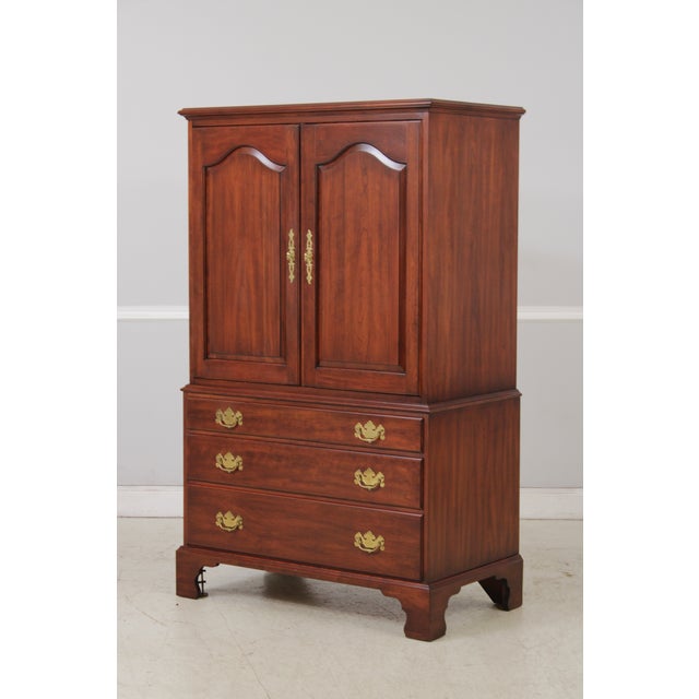 Traditional Henkel Harris Cherry Tv Armoire Cabinet For Sale - Image 3 of 15