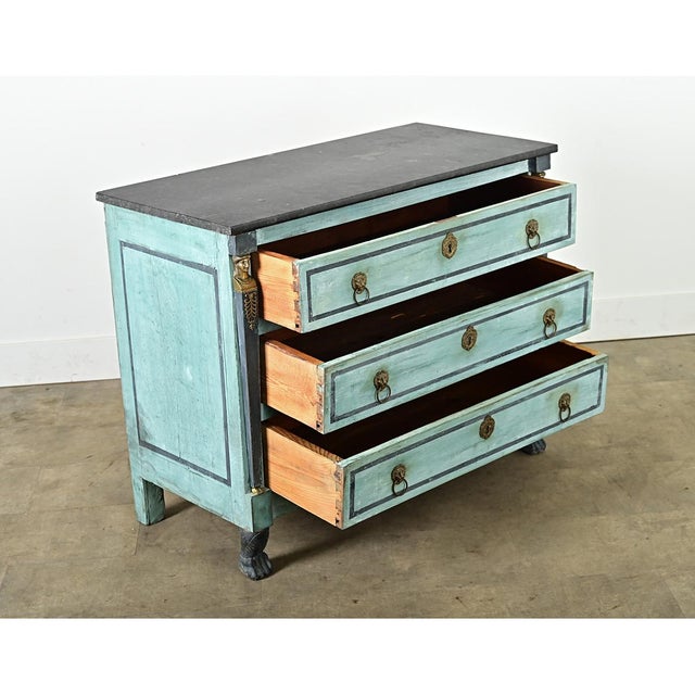 French French 19th Century Empire Painted Commode For Sale - Image 3 of 11