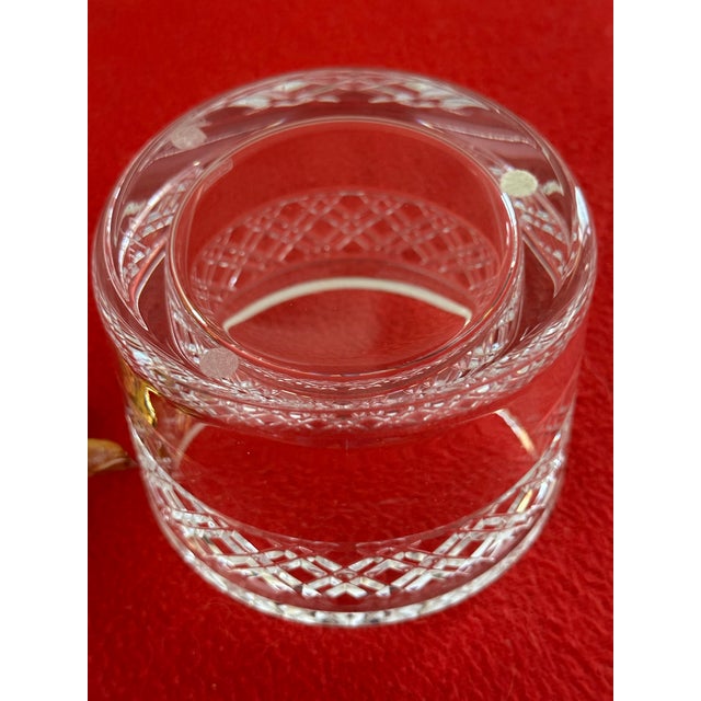 Orrefors Crystal Reflections Bowl 4.5" – Swedish Cut Glass Criss Cross Pattern For Sale - Image 11 of 12