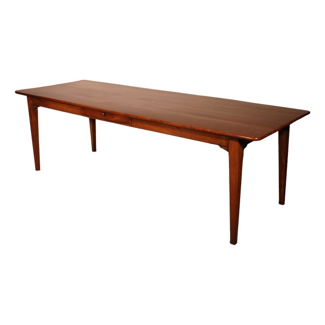 19th Century Cherry Wood Refectory Table For Sale