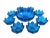 1960s Mid-Century Modern Blenko Luminous Blue Studio Art Glass Bowls - Set of Nine For Sale In Houston - Image 6 of 8