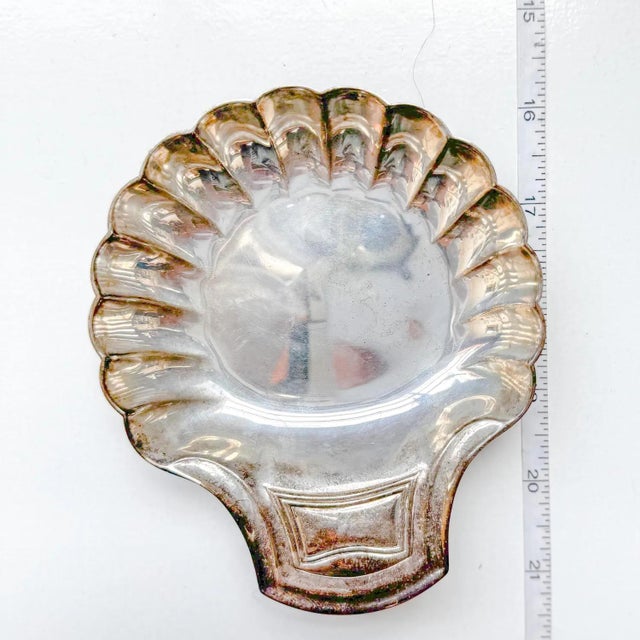 Christofle Christofle Sterling Silver Shell Dish | French Vintage Coin Tray or Caviar Server For Sale - Image 4 of 4