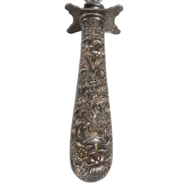 Mid 20th Century Sterling Meat Serving Carving Fork by Kirk For Sale - Image 5 of 6