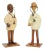 Romer Vintage Hand Carved Wood Doctor Figurines Statues - a Pair For Sale