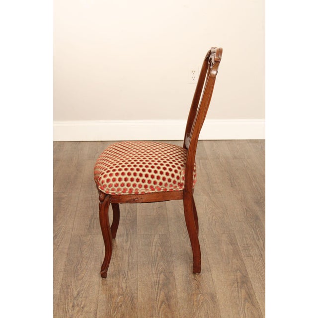 French Louis XV Style Pair of Carved Walnut Side Chairs For Sale - Image 12 of 12